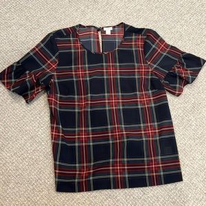 J.Crew tartan plaid top